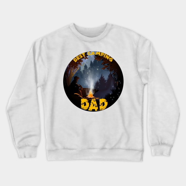 Best Camping Dad Ever Funny Camping Crewneck Sweatshirt by love shop store